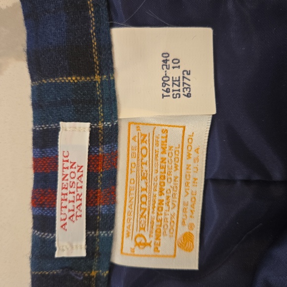Vintage Pendleton Authentic Allison Tartan Plaid Midi Skirt Size 10 - Picture 4 of 7